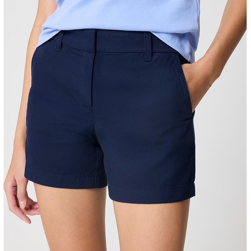 J.Crew Factory 5" Classic Chino Cotton Short Navy Blue Size 14 NWT